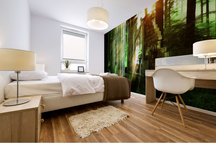 The Forest Vale Ruins Mural print