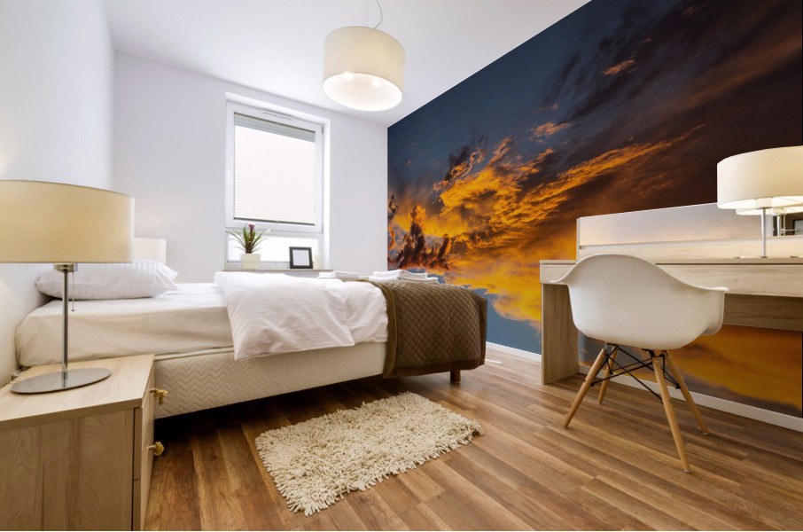Orange Cloud Mural print