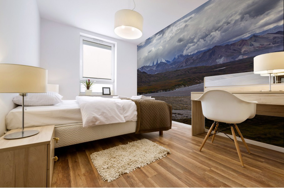 Alaska Mountainscape with Texture Mural print