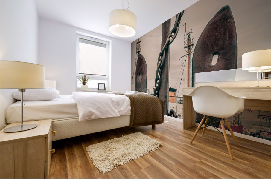 Anchors Away Warm Tone Mural print