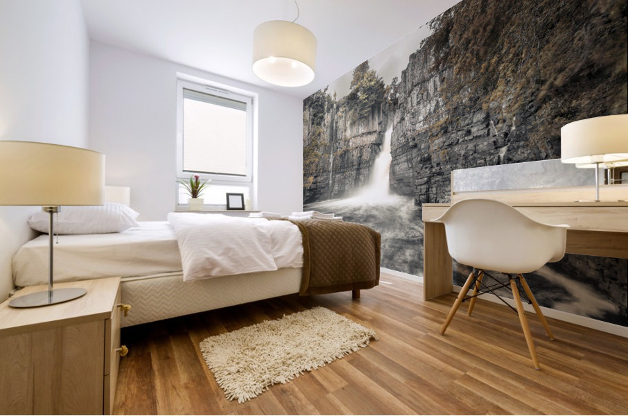 High Force waterfall, North Pennines, Yorkshire, UK Mural print