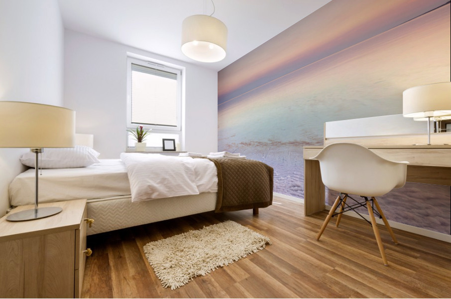 Dead sea shore at dusk, Israel Mural print