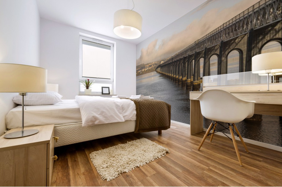 Tay Rail Bridge, Dundee, Scotland Mural print