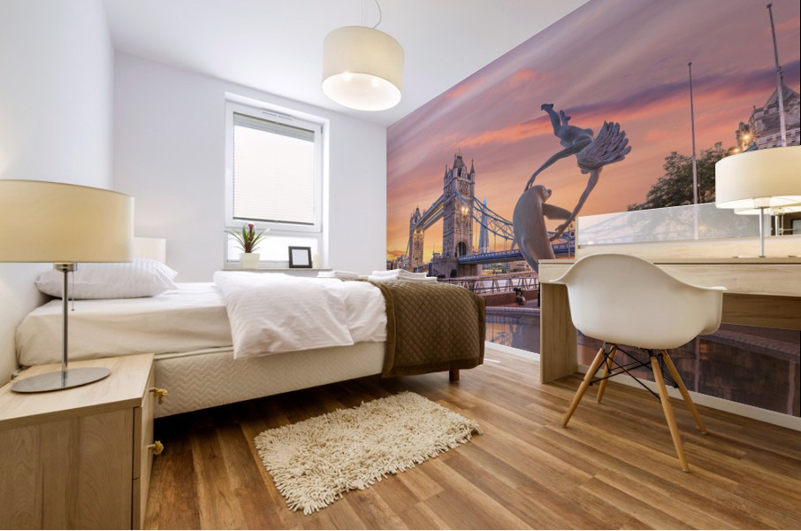 Tower Bridge at sunset, London Mural print
