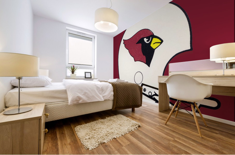 1982 Cardinals Football Helmet Art Mural print