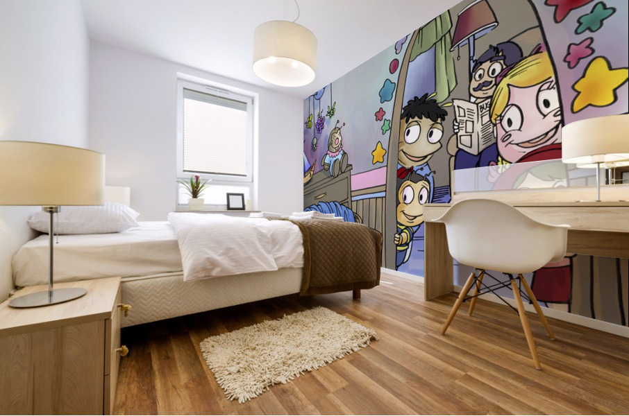 Twins - Baby nursery - Bugville Critters Mural print