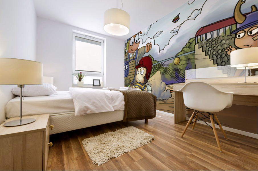 Play Ball - Home base slide - Bugville Critters Mural print