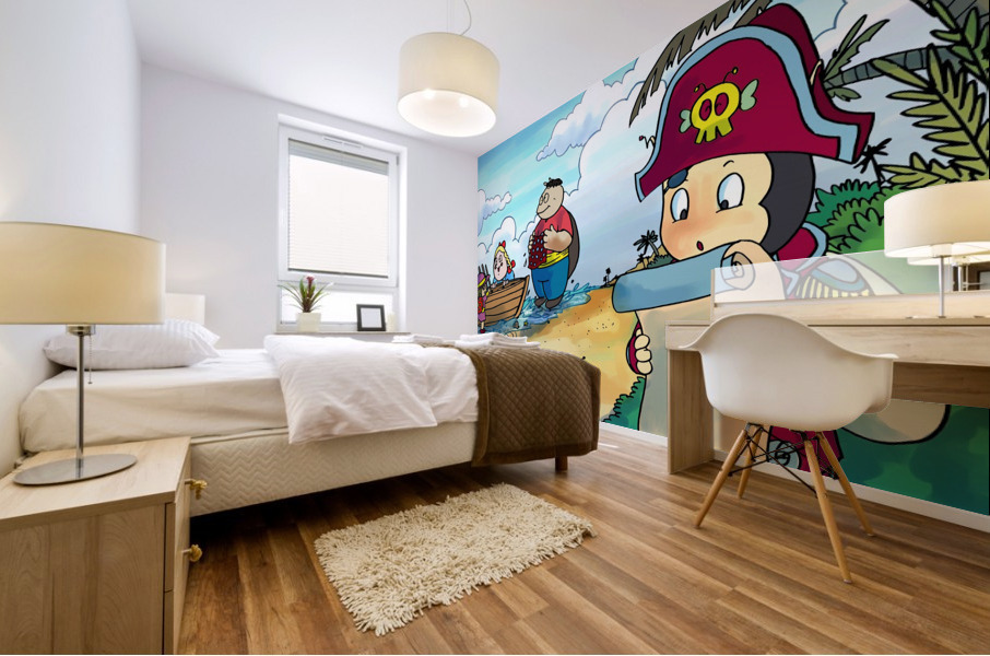 Treasure map - Pirates - Bugville Critters Mural print