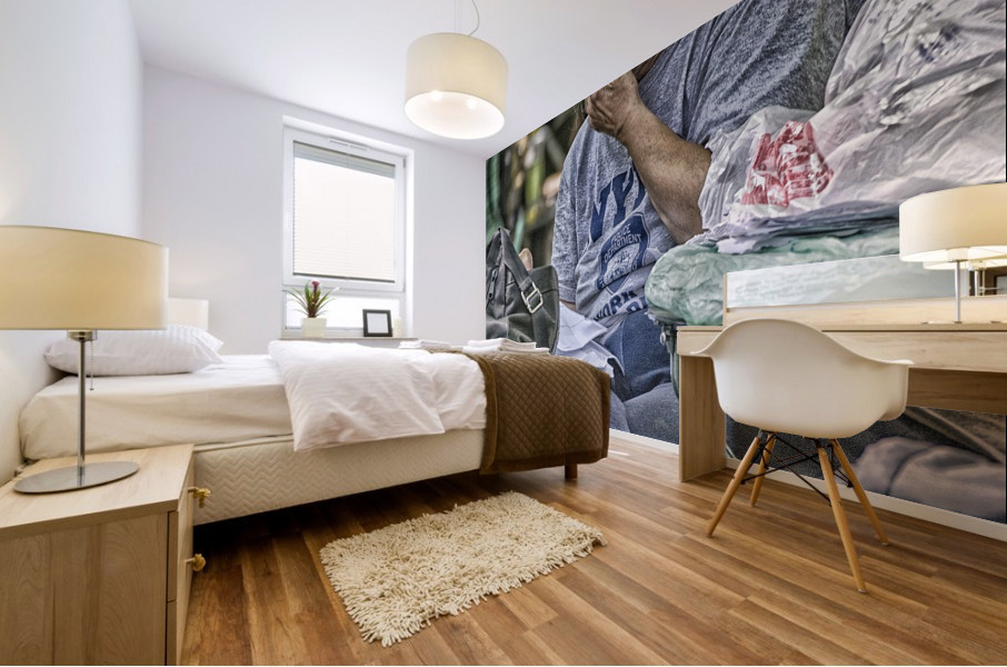 crying woman Mural print