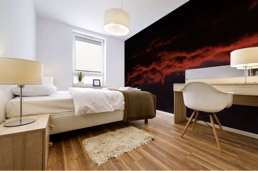 Red Clouds 2 Mural print
