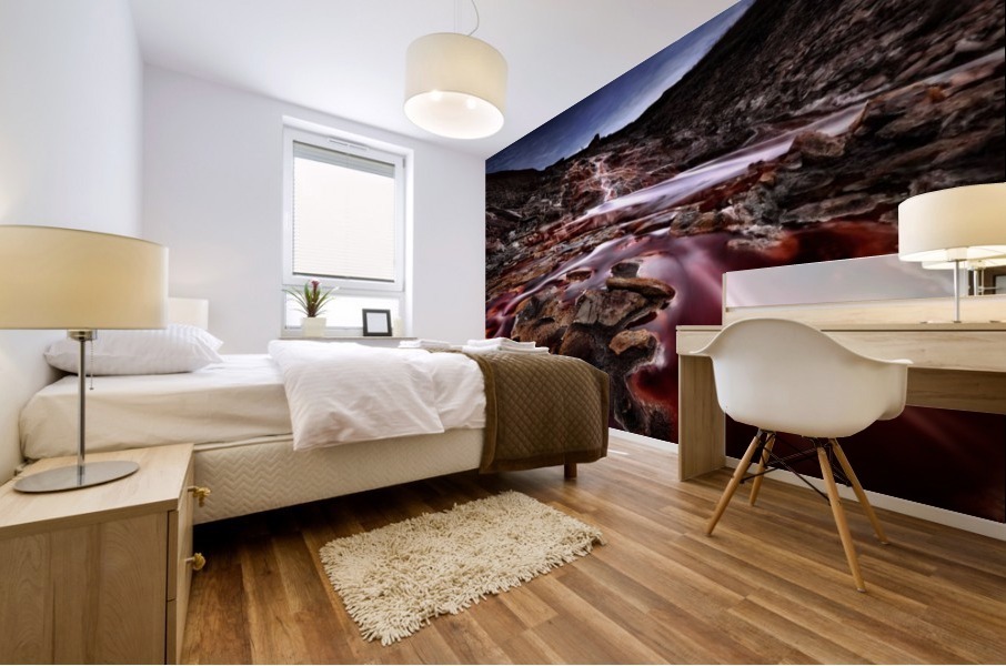 Last Lights in Rio Tinto III (Red River) Mural print