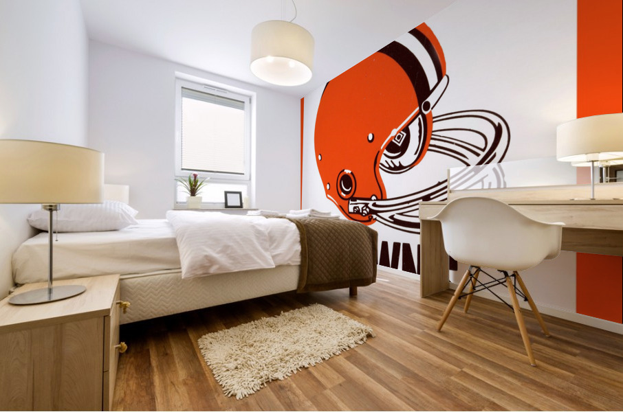 1971 Cleveland Browns Helmet Mural print
