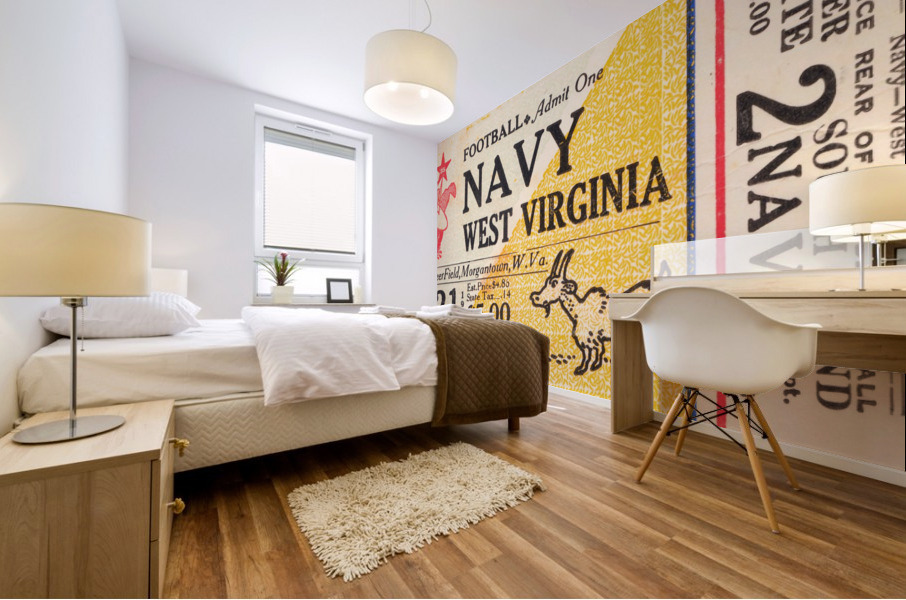 1963 Navy vs. West Virginia Mountaineers Ticket Stub Art Mural print