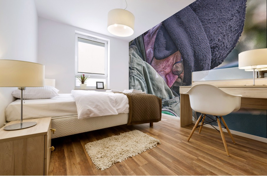sleeping man two Mural print