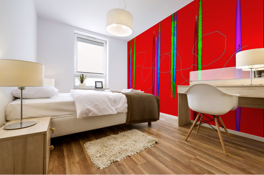 HorizonRed Mural print