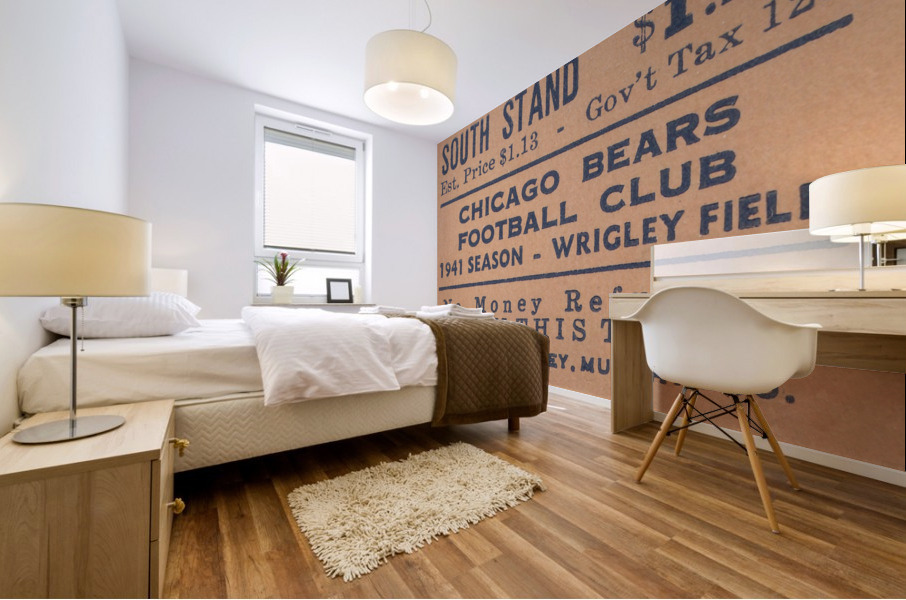 1941 NFL Champions Chicago Bears Ticket Stub Art Mural print