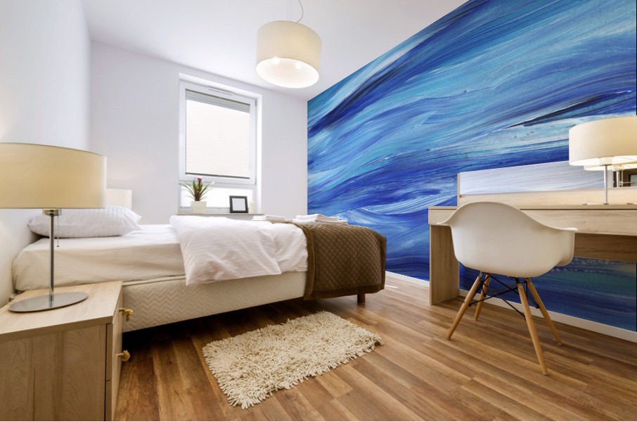 Sea Ocean Waves Coastal Beach House Nautical Decor III Mural print