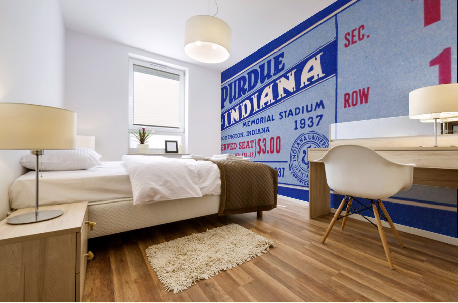 1937 Indiana vs. Purdue Ticket Stub Art Mural print