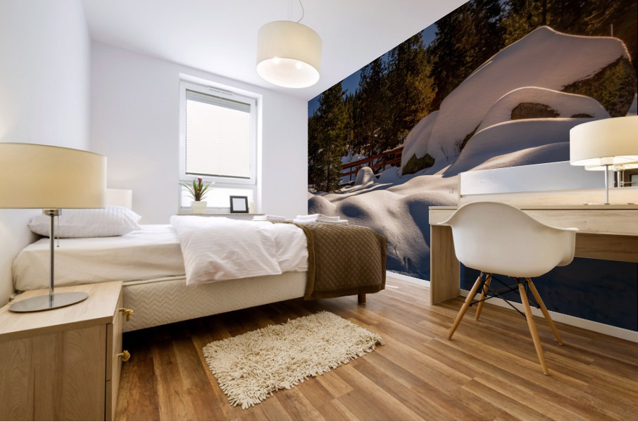 Snow drift at Dusk Mural print