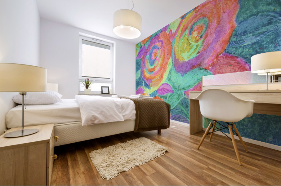 Colorful flowers Mural print