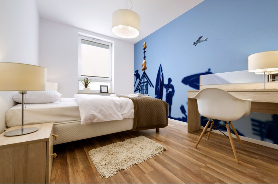 Ocean City Boardwalk Arch Up Close Abstract Mural print