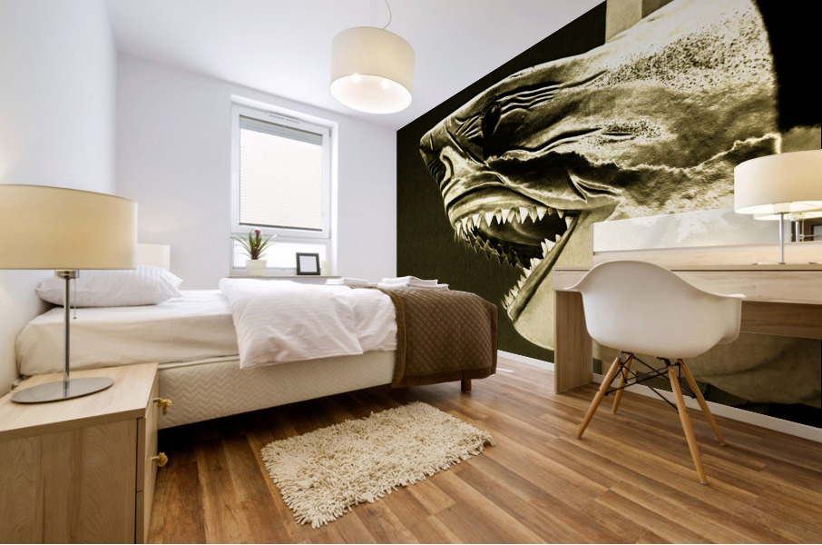 Golden Shark in Ocean City Mural print