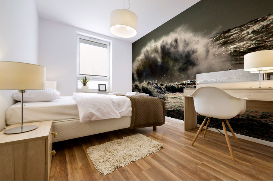 Explosion in the Atlantic Ocean Mural print