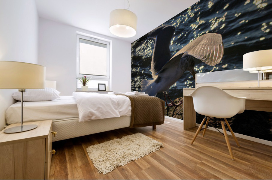 Seagull Wing Detail at the Ocean City Inlet Mural print