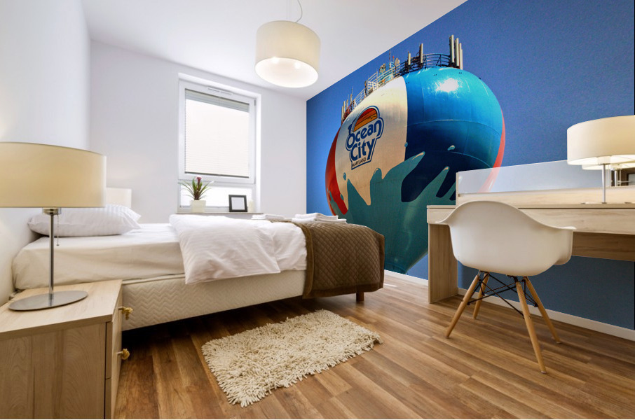 Beach Ball Water Tower in Ocean City Maryland Mural print