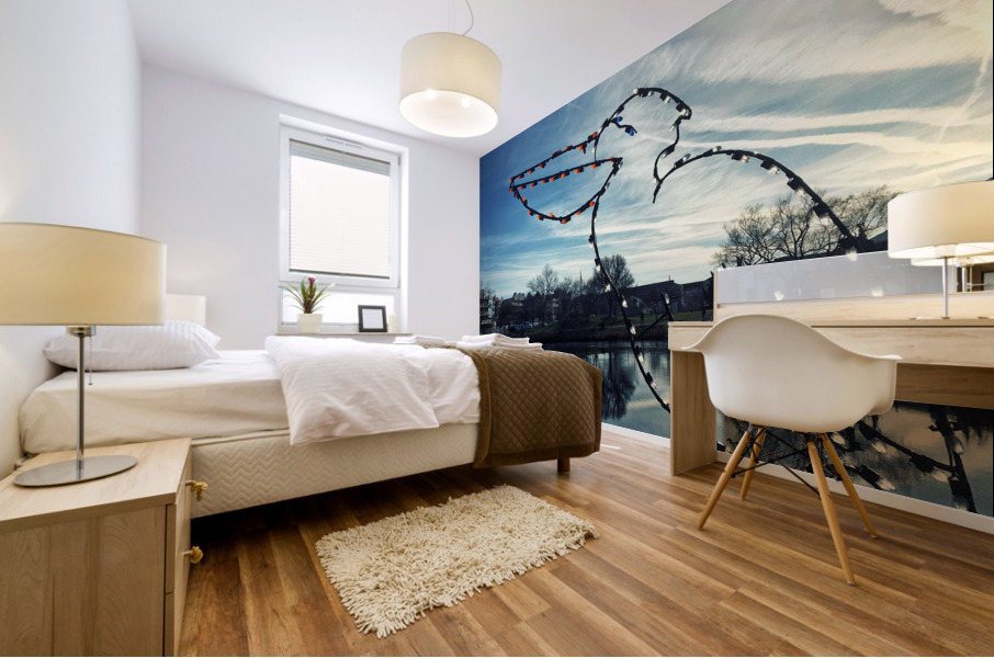 Ocean City Winterfest of Lights Pelican Mural print