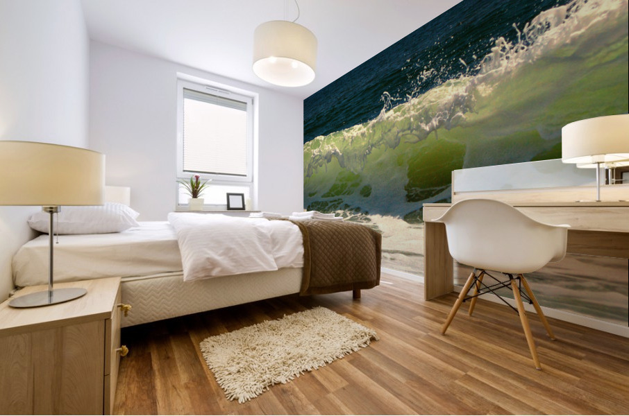 Green Wave Panorama in Ocean City MD Mural print