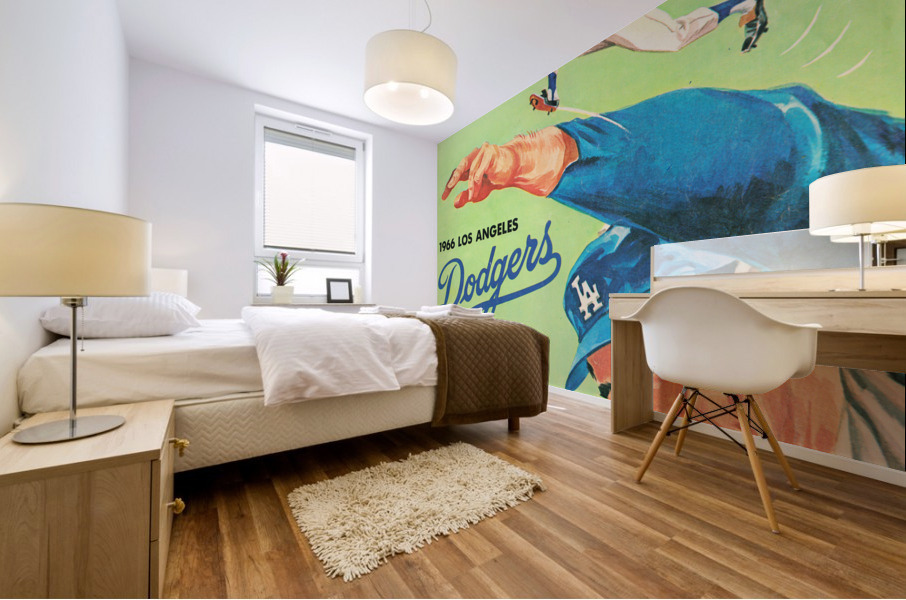 1967 Dodgers Scorecard Art Karl Hubenthal Mural print