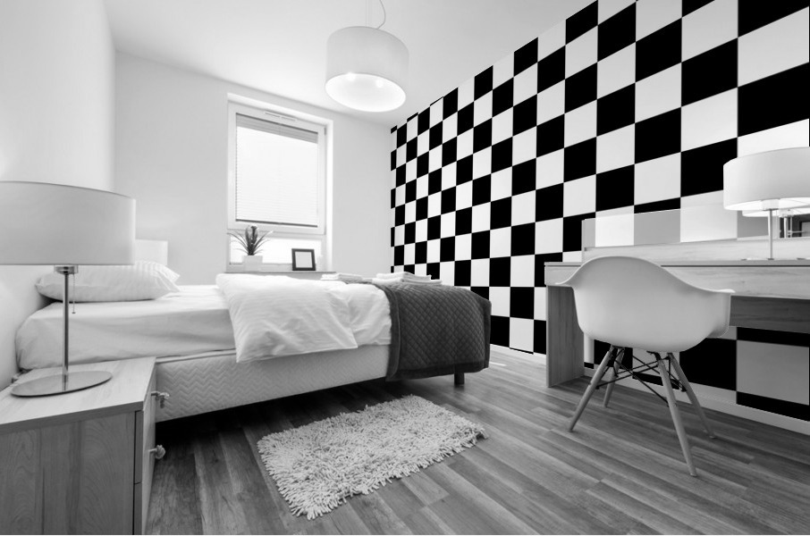 Black Check Pattern Mural print