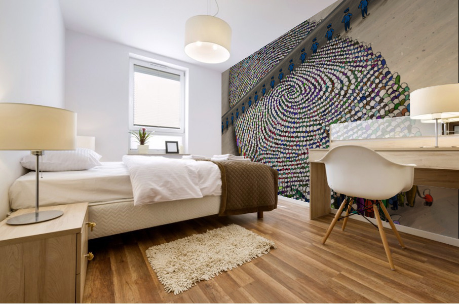 colorful people 2 Mural print