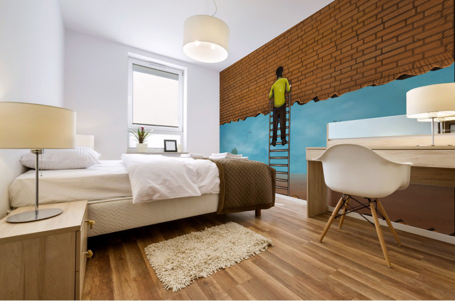 The wall flies Mural print