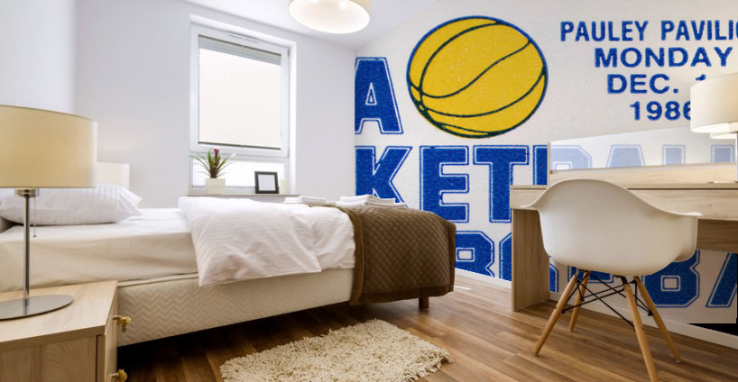 1986 UCLA vs. North Carolina Basketball Ticket Canvas Mural print