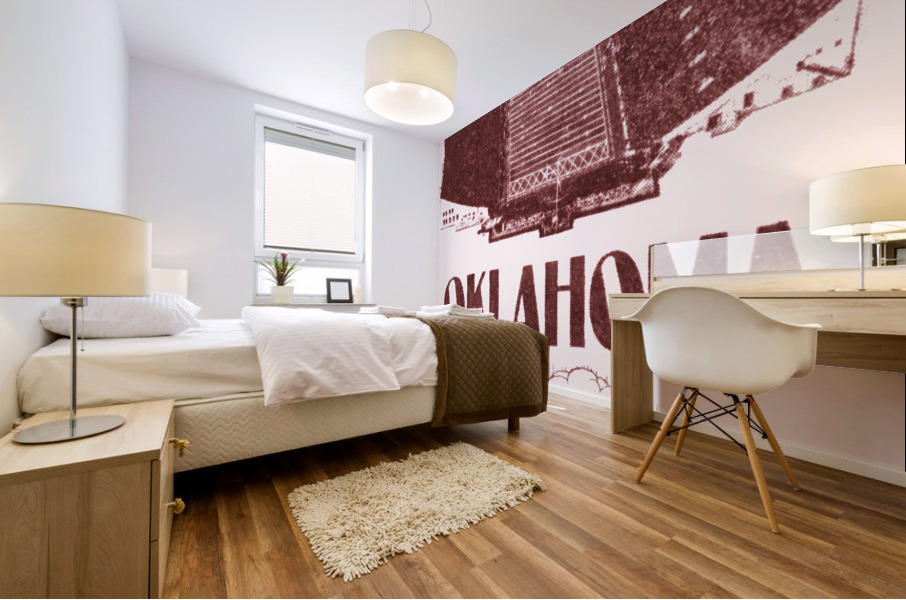 1952 Oklahoma Sooners Vintage Football Art Mural print