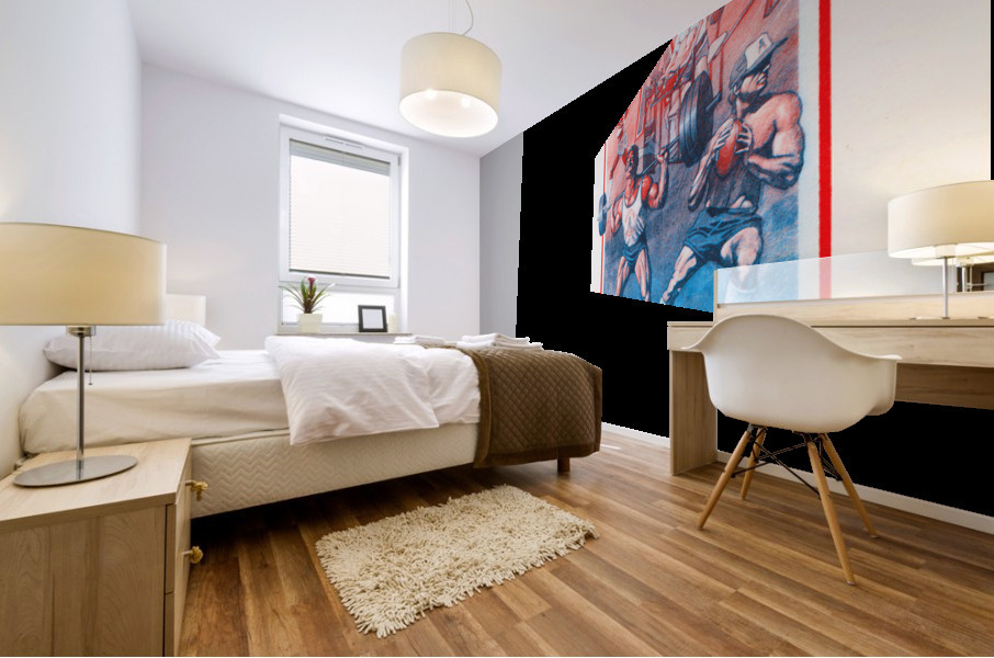 1983 Houston Oilers Building Up Poster Mural print