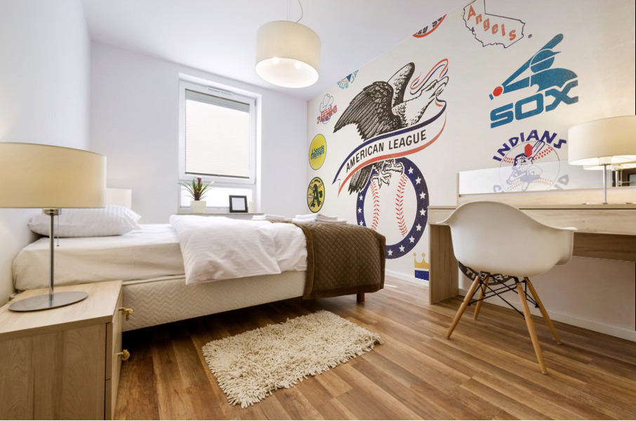 Vintage Seventies American League Teams Art Mural print