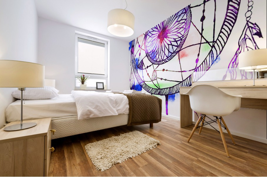 Landscape with Dying Scar Mural print