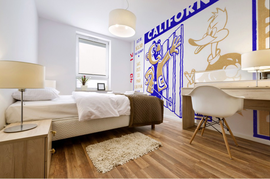 1960 Oregon Ducks vs. California Bears Football Ticket Canvas Mural print