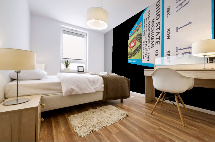 1984 Ohio State Buckeyes vs. Michigan Wolverines Football Ticket Canvas Mural print