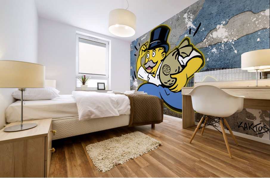 Mr Monopoly Simpson Mural print