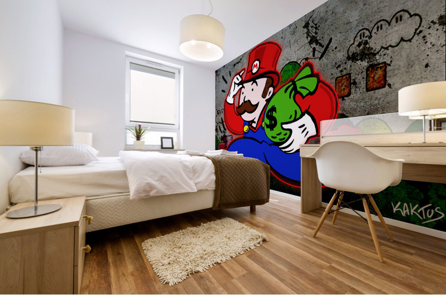 Mr Monopoly Mario Mural print