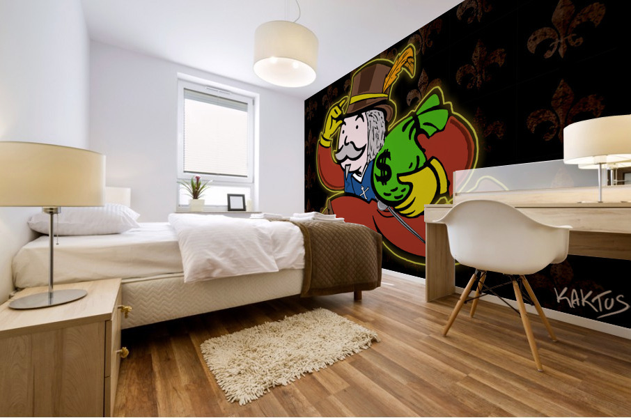 Mr Monopoly Mousquetaire Mural print