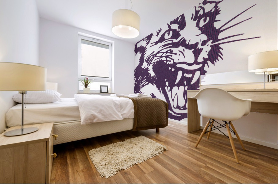 1980 Northwestern Band Day Ticket Stub Remix  Mural print