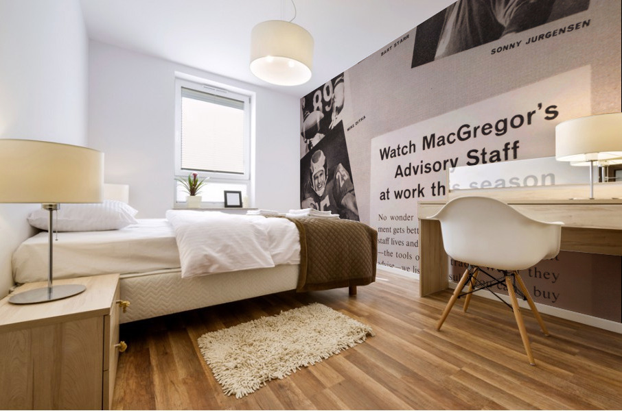 1963 MacGregor Johhny Unitas Football Ad Poster Mural print