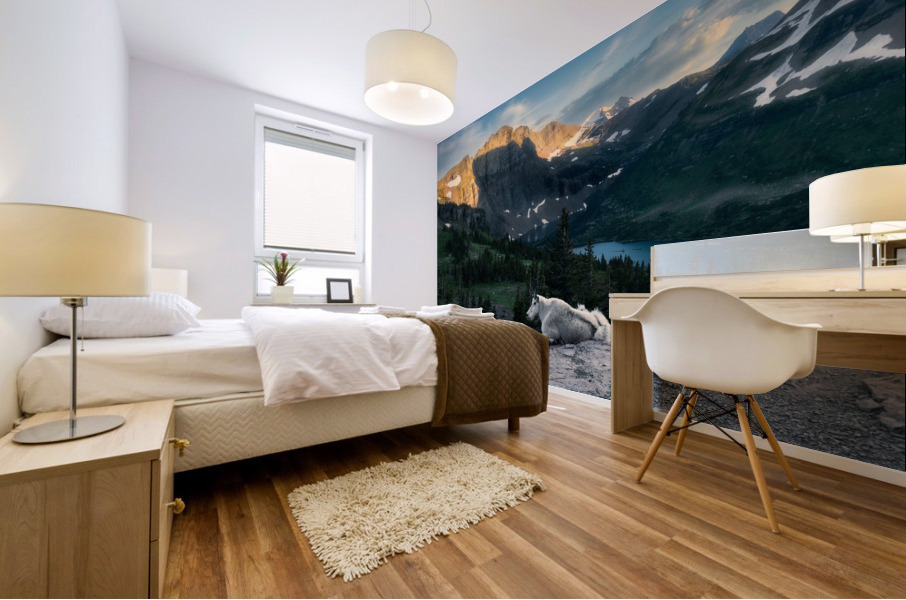 Life on the precipice Mural print