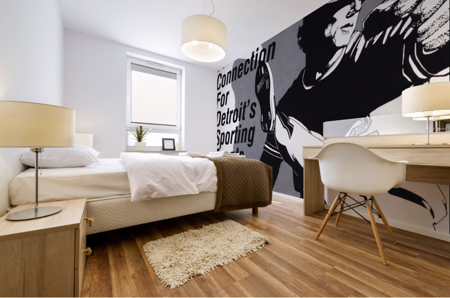 Retro Eighties Ticketmaster Detroit Tigers Ad Mural print