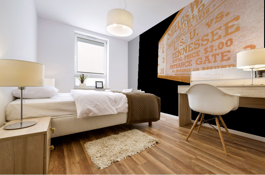 1938 Tennessee vs. LSU Football Ticket Art Mural print